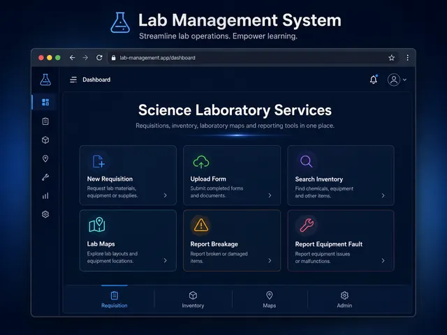 Lab Management System dashboard showcase
