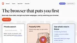 Screenshot of the Brave homepage